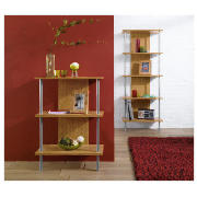 Trieste 3 shelf bookcase, oak