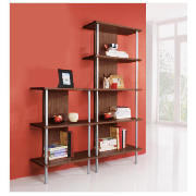 Trieste 3 shelf bookcase, walnut