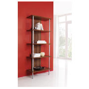 Trieste 5 shelf bookcase, walnut