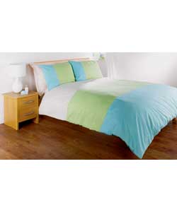 triptych Duvet Set Green Double Bed