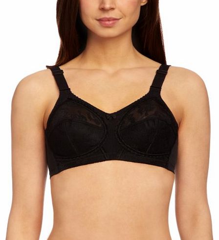 Doreen Non-Wired Full Cup Womens Bra, Black, 34E