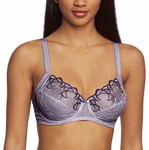 Womens Flower Passione W Full Cup Everyday Bra, Blue (Twilight Blue), 36C