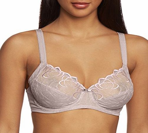 Triumph Womens Flower Passione Wired Floral Everyday Bra, Grey (Warm Stone), 40D