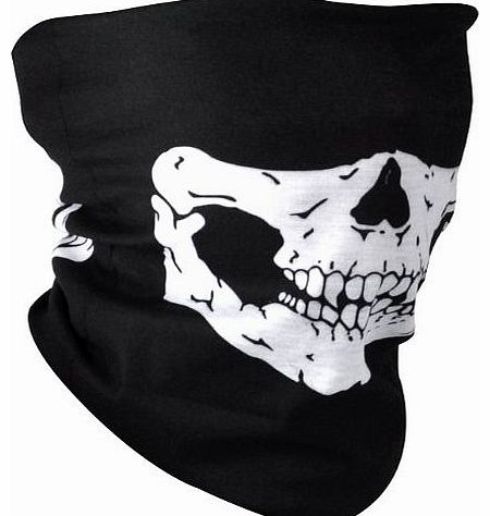 TRIXES Skull Multi Bandana for Skiing Motorbike Sports Costume Long Neck Warmer