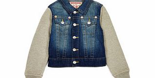 Girls contrast blue denim jacket