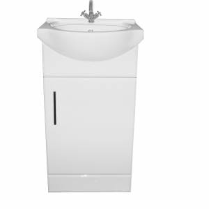 Trueshopping 450mm Rigid White Gloss Vanity Unit