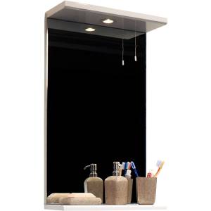 Trueshopping 450mm White Gloss Mirror with Light