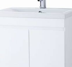 Trueshopping 600mm Gloss White 2 Door Vanity Unit