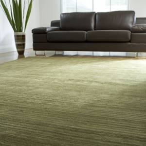 Trueshopping Boulevard Modern Green Wool Rug