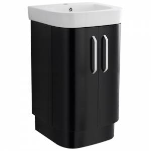 Trueshopping Carlton Black Floor Standing Vanity