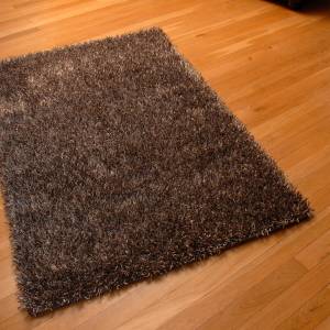 Trueshopping Cuba Platinum Shaggy Rug 160cm x