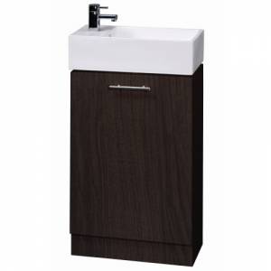 Trueshopping Cubix Compact Ebony Brown Vanity Unit