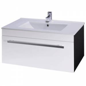 Trueshopping Ebony Brown 800mm Wall mounted