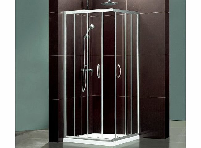 Feint Square Corner Entry Glass Shower Enclosure Cubicle 760mm