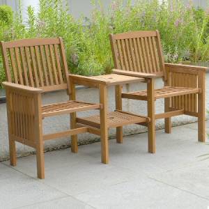 Garden Hardwood `Roma Love Seat`