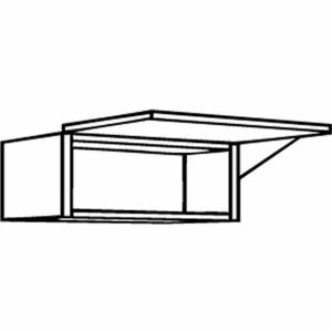 Trueshopping Gloss Cream Slab Style 900mm