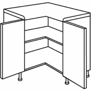 Trueshopping Gloss Cream Slab Style 950mm