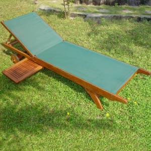 Hardwood Frame Textaline Sun Lounger