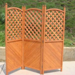 Hardwood Garden Folding Screen with