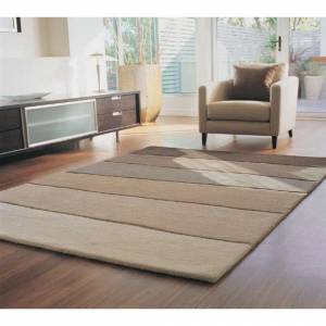 Trueshopping Jersey DA5308 Striped Wool Rug