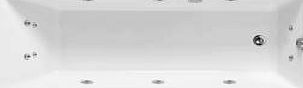 Trueshopping Kennington Bathroom 1800 x 800mm Bath with 6 Jet