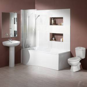 Modern 1700mm Shower Bath Suite