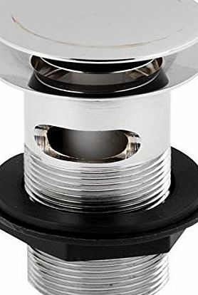 Trueshopping Modern Chrome Sprung Plug Bathroom Slotted Basin Waste Drain Plug