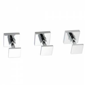 Trueshopping Pure Square Chrome Bath Wall Valves