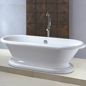 Trueshopping Roll Top Oval Freestanding Bath