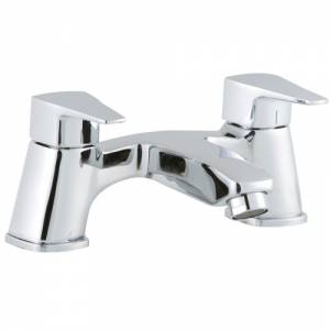 Trueshopping Square Chrome Deck Mounted Bath