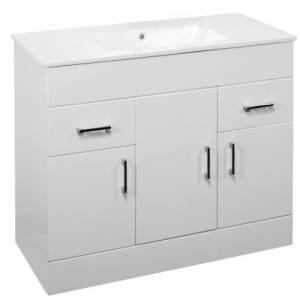 Trueshopping Turin 1000mm Minimalist White Gloss