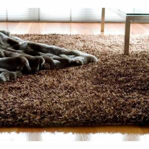 Trueshopping Whisper Chocolate Shaggy Rug 120cm