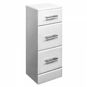 White High Gloss MDF Bathroom Storage Furniture