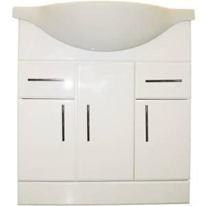 Trueshopping White Vanity Unit with Ceramic