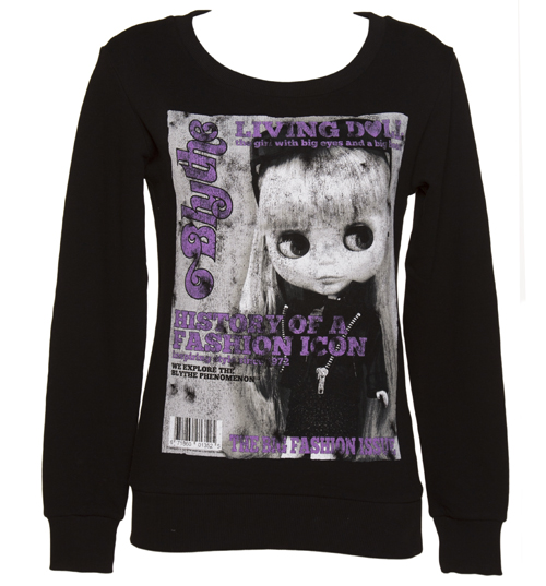 Ladies Black Blythe Magazine Cover Sweater