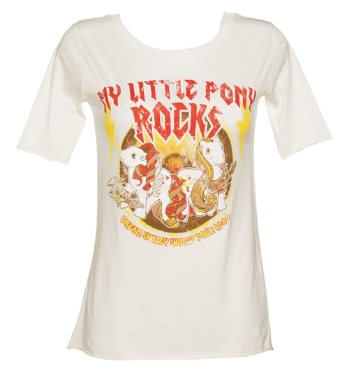 Ladies White My Little Pony Rocks Slouch Scoop