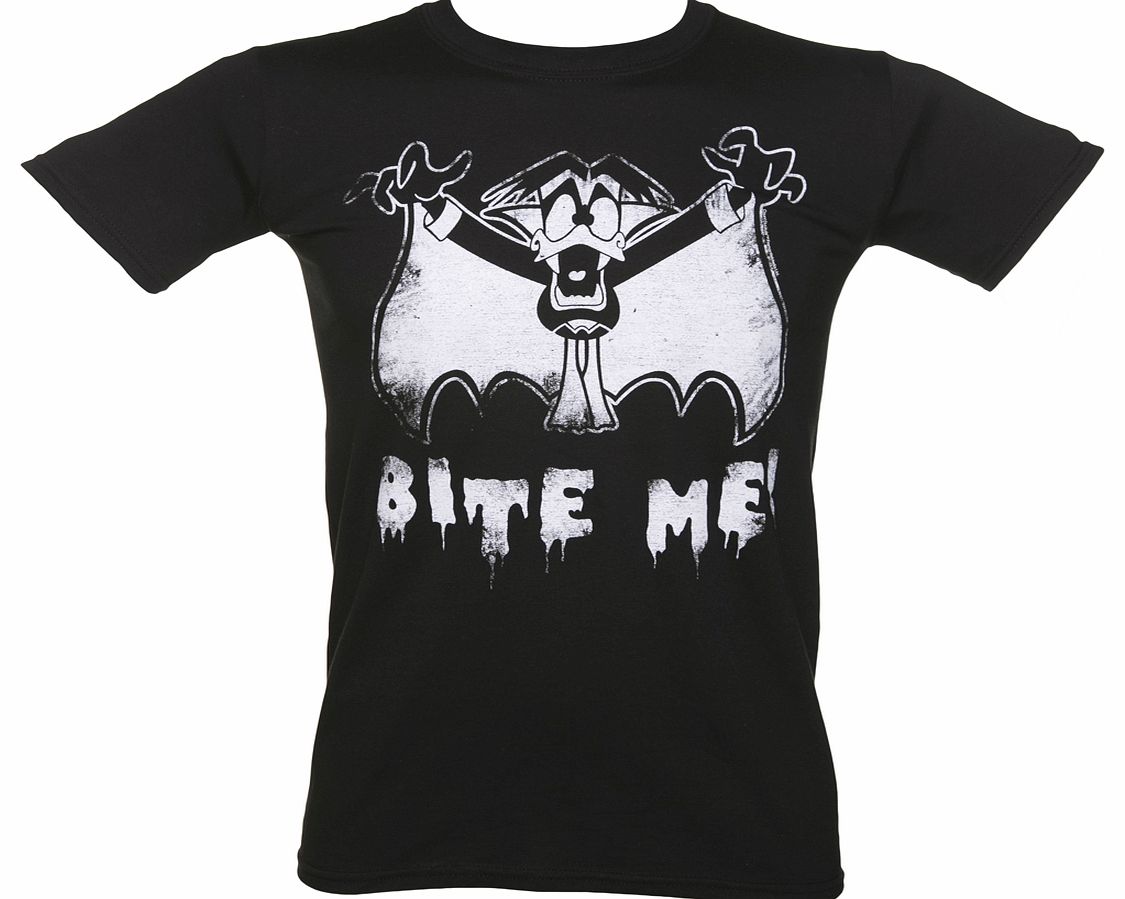 Mens Black Count Duckula Bite Me T-Shirt