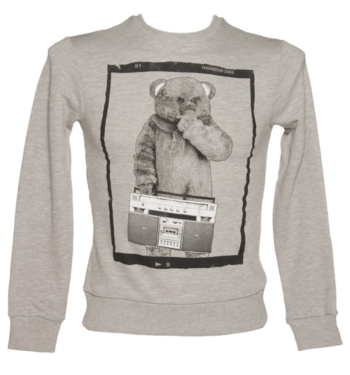 Mens Grey Boombox Bungle Sweater