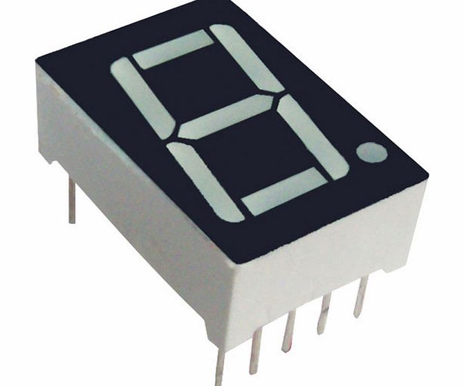 14.2mm Blue Seven Segment Display Cathode 50mcd