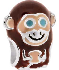 Truth Cutie Sterling Silver Enamel Monkey Charm