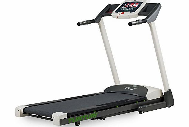 Tunturi Go Run 10 Motorised Folding Treadmill - Grey/Green