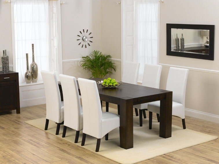 Dark Dining Table 200cm and 6 Savanna Dark