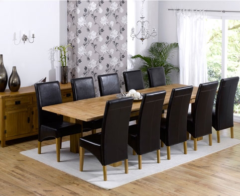 Oak Dining Table with Extensions -