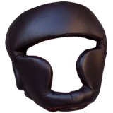 Turner Sports PU Full Face Head Guard Kick Boxing Headguard Protection Black