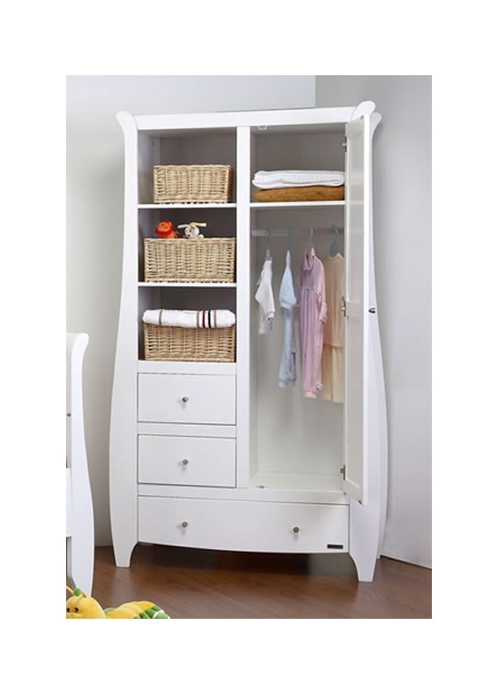 Katie/Lucas Sleigh Wardrobe-White