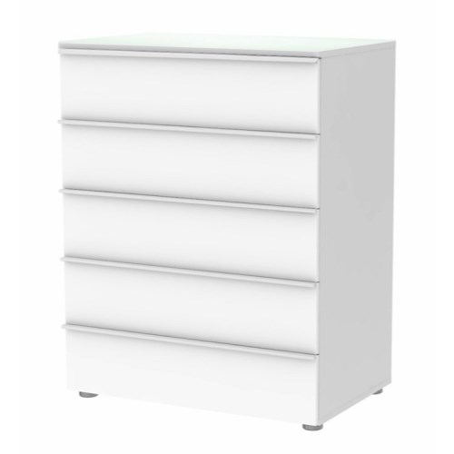 Tvilum Billi Fierce White High Gloss 5 Drawer Chest