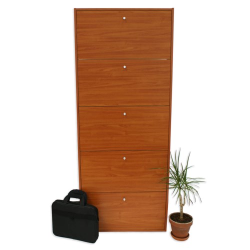 Billi Mercury 5 Tier Shoe Cabinet in Cherry - 15