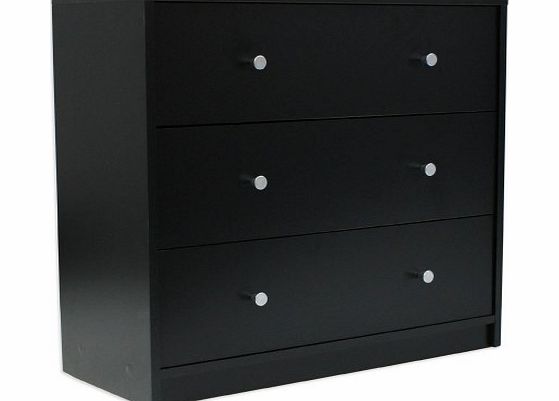 Tvilum GRADE A1 - Billi June 3 Drawer Chest in Black