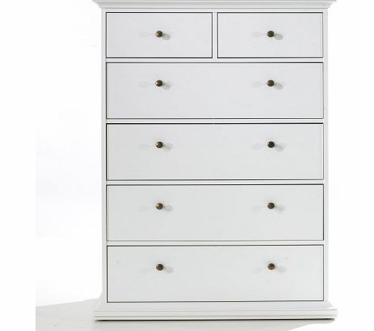 Tvilum Paris 4 2 Chest of Drawers in White