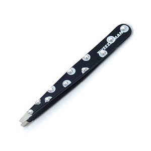 Tweezerman Swarovski Crystal Slant Tweezer - Black